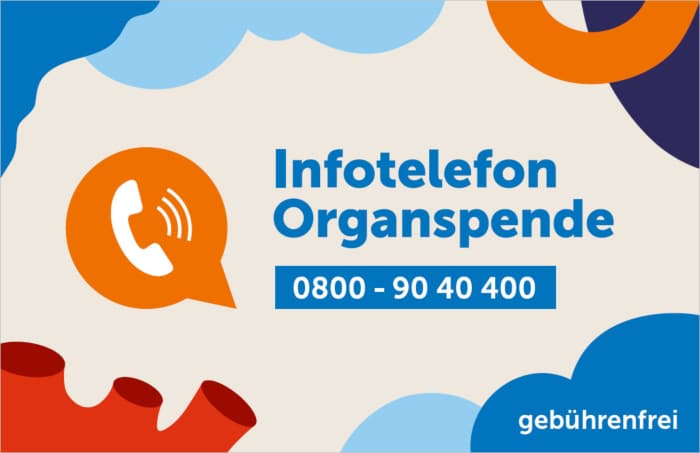 Infotelefon Organspende 0 800-90 40 400